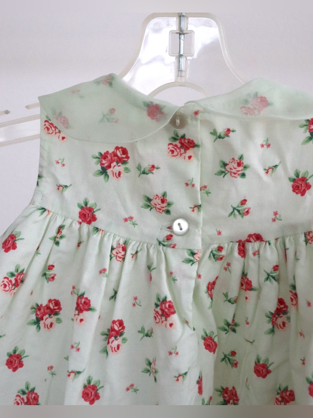 Bonnie Baby New York Vintage Floral Dress White/Green/Red 6-9MO - Picture 6 of 12